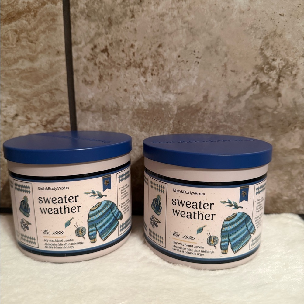 Bath & Body Works Sweater Weather Candle DUO